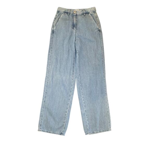 NWOT COS Straight-Leg Denim Trouser High Rise Jean Women 4, Fits a 2 Light Wash - Picture 3 of 8